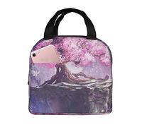 Borsa Pranzo Cherry Tree Landscape Borsa Per Il Pranzo A Prova Di Perdite Uomini Donna Borse Frigo, Per All'Aperto Picnic, Campeggio, Ufficio, 20x22cm