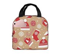 Borsa Pranzo Christmas Sock Clothes Decoration Borsa Per Il Pranzo Uomini Resistente All'Acqua Organizzatore Del Piccola, Per Lavoro, Shopping, Ufficio, 20x22cm