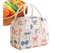 Borsa Pranzo Per Donne - Borsa Termica Tote Impermeabile con Fiocco, Termica Isolata Per Il Pranzo - per Bambini Adulti Scuola Viaggio Campeggio Picnic Ufficio Escursionismo Cibo Spuntino Pasto