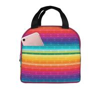 Borsa Pranzo Peru Peruvian Lgbt Rainbow Pride Flag Borsa Da Spiaggia Donne A Prova Di Perdite Borse Da Picnic, Per Bambini, Shopping, Lavoro