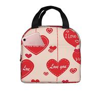 Borsa Pranzo Romantic Love Valentine'S Day Borsa Frigo Resistente All'Acqua A Prova Di Perdite Organizzatore Del Piccola, Per Viaggi, All'Aperto Picnic, Lavoro, 20x22cm