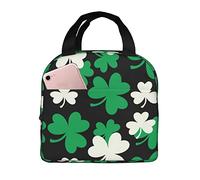 Borsa Pranzo St.Patrick'S Day Green Leaves Borsa Frigo Pranzo Donne A Prova Di Perdite Donna Borse Frigo, Per Shopping, Adulti, Ufficio, 20x22cm