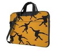 Borsa pratica con stampa scimmia nera Gibbon borsa elegante e protettiva per computer portatile versatile borsa morbida per donne uomini, Nero , 14 inch