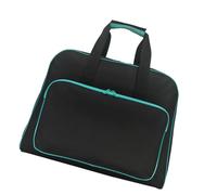 Borsa professionale per attrezzature da cucito, grande capacità, cerniere rinforzate antiurto per uso quotidiano cerniere in metallo per attrezzature da cucito, Nero Blu