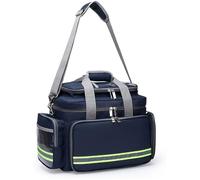 Borsa professionale per kit di pronto soccorso con divisori interni staccabili per cure mediche di emergenza e salute domestica, Blu