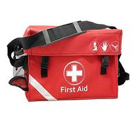 Borsa Pronto Soccorso Grande Rossa con Tracolla - Vuota - Borsa Medica Emergenza per Auto, Casa, Ufficio, Sport, Azienda - JFA Medical