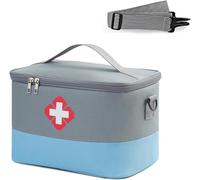Borsa Pronto Soccorso, Kit di Primo Soccorso Vuota Pacchetto di Medicina per Casa in nylon per le emergenze a casa, in ufficio, in escursionismo (Blu)