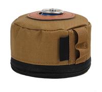 Borsa protettiva per tanica di carburante da campeggio all'aperto, custodia in poliestere cachi adatta a bombole di gas piatte da 230 g, involucro antipolvere anti-caduta per fornelli, accessori per