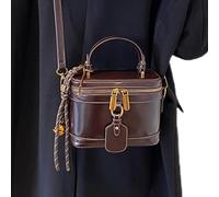 Borsa quadrata alla, borsa a tracolla retrò in pelle PU da donna, con manico superiore, porta cosmetici per compleanno, festa della mamma, con tracolla rimovibile per appuntamenti, matrimoni