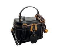 Borsa quadrata da donna in poliuretano, stile retrò, piccola scatola quadrata in poliuretano, con manico superiore, porta cosmetici per compleanno, festa della mamma, con cinturino rimovibile per