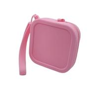 Borsa quadrata della moneta del silicone, piccola borsa dell'oggetto, borsa cosmetica del rossetto, donne della borsa di stoccaggio del cavo, rosa, Taglia unica