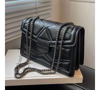 Borsa quadrata trapuntata con patta e catena per ragazze adolescenti, studenti universitari, principianti e impiegati, perfetta per ufficio, lavoro, affari, spostamenti. La migliore borsa da lavoro pe