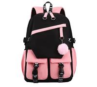 Borsa Ragazza - 2023 Borsa A Tracolla in Tessuto per Stampa A Trasferimento di Calore con Ricarica USB Zaino da Esterno per Studenti delle Scuole Secondarie di Grande capacità (One Size)