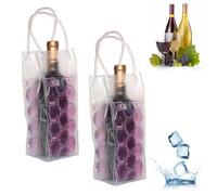Borsa refrigerante per vino, refrigeratore per vino, frigorifero, frigorifero per vino, refrigeratore per bottiglie di vino, per champagne rosso bianco o spumante, set da 2 (sacchetto per vino viola)