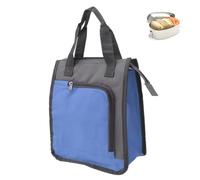 Borsa refrigerata isolata Borsa della spesa riutilizzabile isolata con manico allargato Conserva gli alimenti surgelati Alimenti caldi freddi con chiusura a scorrimento (Blue)