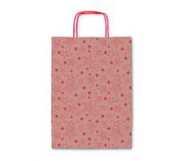Borsa regalo avana stelle rosse - formato 26x36x12 cm