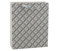 Borsa Regalo con Effetto Geometrico 3D Grigio 32 x 26 x 10,5 cm