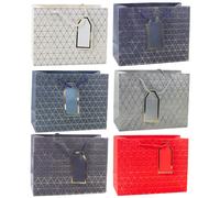 Borsa regalo con linee dorate