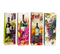 Borsa regalo di carta per vino 35 x 12 x 9 cm