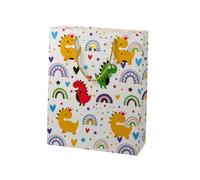 Borsa regalo dinosauri colorati arcobaleno