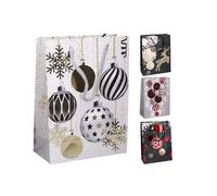 Borsa regalo L 31 × 40 × 12 cm - motivo natalizio