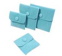 Borsa Regalo per Gioielli 6 pezzi di sacchetti for gioielli in morbido velluto for braccialetti, collane, orecchini, anelli, contenitori for conservare i regali(Sky blue,7x7cm)