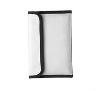 Borsa resistente al fuoco e resistente all'acqua con patta con cerniera, per riporre passaporti, certificati, contanti, gioielli, power bank e auricolari (argento-1)