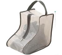 Borsa resistente della scarpa del PVC della polvere con l'organizzatore trasparente di viaggio della chiusura lampo per le calzature 20x28cm, Trasparente, D, Borsa porta scarpe con cerniera