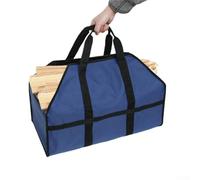 Borsa resistente per legna da ardere, in tessuto Oxford, con manici imbottiti, per camino e stufa a legna, design autoportante per evitare disordine, colore blu navy, 60 x 30 x 25 cm (verde)