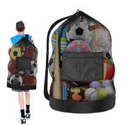 Borsa Rete Per Palloni Da Calcio, Sacca Per Reti Da Pallavolo, Contenitore Multifunzionale per Attrezzature Sportive Allenamento e Spiaggia
