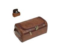 Borsa retrò da uomo e da donna, articoli da toeletta essenziali da viaggio, custodia per trucco aziendale, Tela-blu navy, Taglia unica