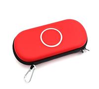 Borsa rigida per PSP 1000/2000/3000, custodia da viaggio protettiva con moschettone, accessori per la conservazione della console di gioco (Rosso)