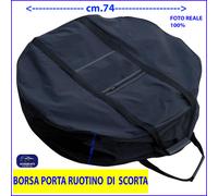 Borsa copriruota scorta con chiusura a zip e maniglie trasporto XXL Ø 70 x23 cm