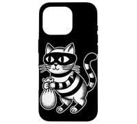 Borsa salvadanaio a forma di gatto ladro gattino nero Custodia per iPhone 16 Pro