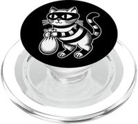 Borsa salvadanaio a forma di gatto ladro gattino nero PopSockets PopGrip per MagSafe