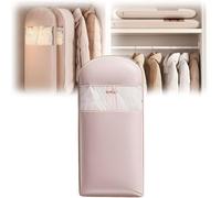 Borsa salvaspazio da appendere, con cerniera a compressione, organizer salvaspazio per piumini, sacchetti sottovuoto (rosa, XL)