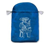 Borsa Satin Marseille Blu Ricamata Lo Scarabeo 160x225 Mm LX12