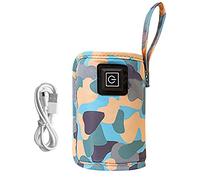 Borsa Scaldabiberon per Latte USB Borsa Riscaldante per Biberon Portatile Regolabile in Temperatura per la Guida in Viaggio a Casa 5V 2A (Blu)