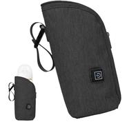 Borsa scaldabiberon per, refrigeratore per biberon, borsa termica | Vista Prin, non trasportare scalda o acqua calda. Portabottiglie portatile per la guida con Mil isolato, grigio scuro., vedi