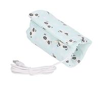 Borsa Scaldabiberon USB, Coperchio Scaldalatte da Viaggio Riscaldamento Rapido Ignifugo Metodi di Ricarica Multipli Igienico Portatile per Laptop per Auto (Panda)
