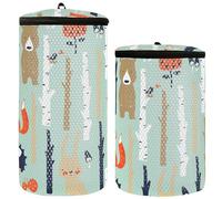 Borsa Scarpe Per Lavatrice Sneaker Sacchetto di Lavaggio 2 Pz Mesh Lavanderia Borse Per Scarpe Borsa Scarpe Per Lavatrice Foreste Carino Fox Bear, foreste Carino Fox Bear, 1 size, Moderno/adattabile