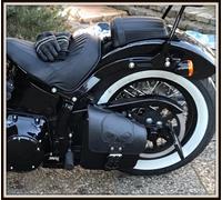 Borsa Sella Cassetta Zaino IN Cuoio Testa Morte Cranio Harley Softail Fatboy