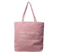 Borsa Semplice In Tela Con Lettera Stampata Per Donna A Tracolla Con Cerniera Capacità Shopper Per Essenziale Quotidiana Alla Strada