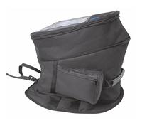 Borsa serbatoio moto fissaggio cinghie spallaccio enduro nera capacità 14-19 L