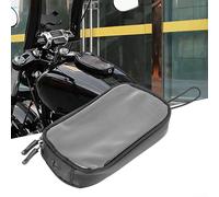 Borsa Serbatoio per moto 7IN con Supporto Telefono, Custodia Impermeabile in PU per GPS e Smartphone, 7 Magneti Forti per Navigazione, Tasca Grande per Viaggi in per strada, 18x10x3cm