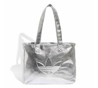 adidas Originals - Borsa shopping in similpelle metallizzata argento One Size
