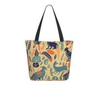 Borsa Shopper Australian Animals Borsa Da Spiaggia Grande Capacità Riutilizzabile Tracolla, Per Shopping, Scuola, Donna, 50x40cm