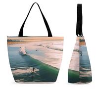 Borsa Shopper Beach Surf Borse Della Spesa A Spalla Singola Riutilizzabile Tote Bag Donna Handbag Per Lavoro Donne Fidanzate Regali Per Compleanno