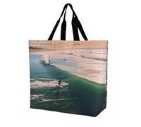 Borsa Shopper Beach Surf Borse Della Spesa A Spalla Singola Shopping Handbag Riutilizzabile Borsa Spesa Per Regali Per Compleanno Regali Positivi Lavoro