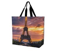 Borsa Shopper Beautiful Eiffel Tower Paris Tote Bag Shopping Borse Della Spesa A Spalla Singola Riutilizzabile Borsa Spesa Per Viaggi Lavoro Regali Positivi